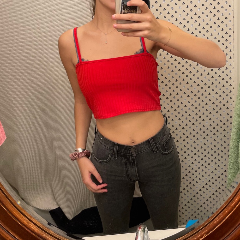 Cropped Red Tank